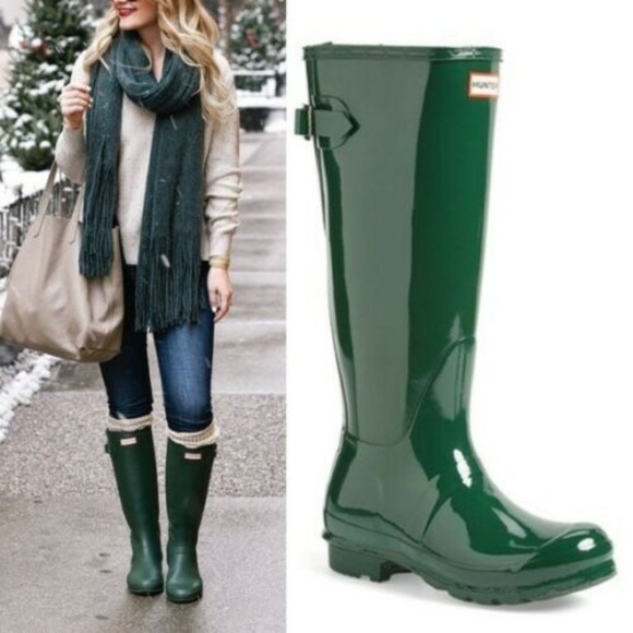 hunter gloss rain boots